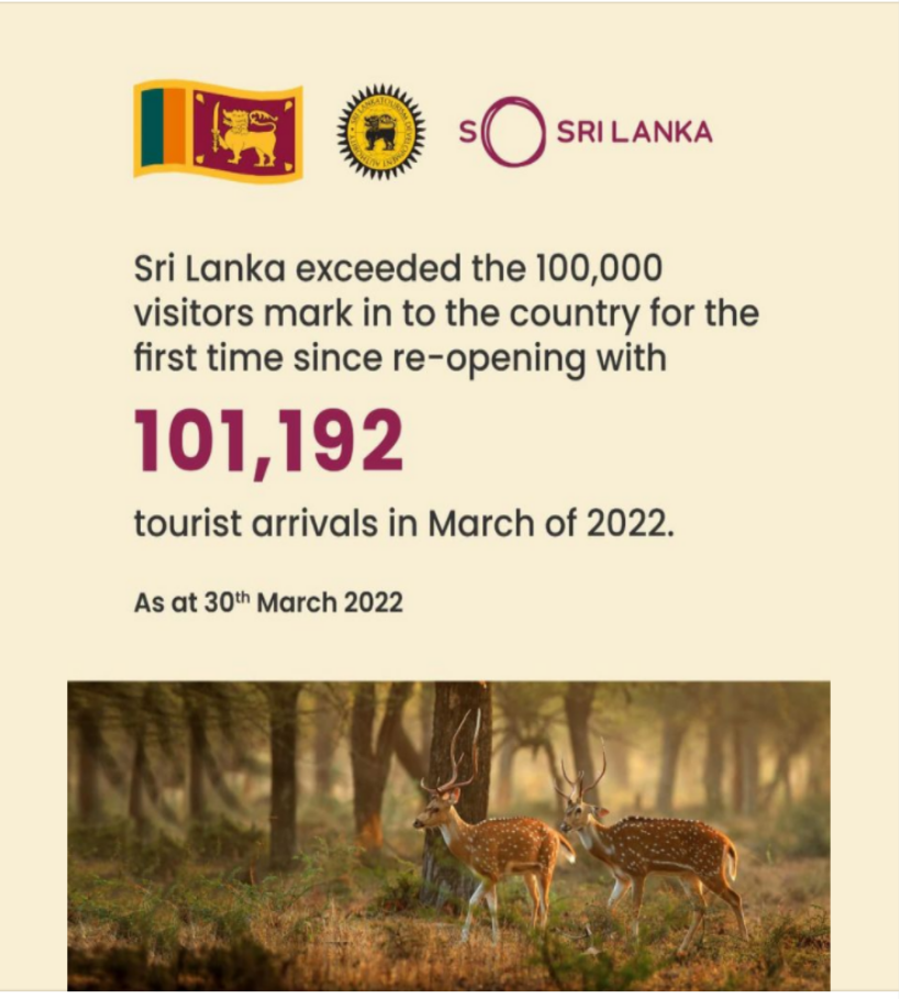 2022 tourist arrivals sri lanka